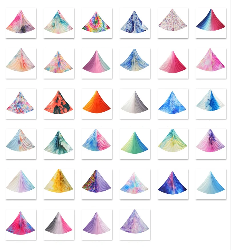 サーカスアクロバットフライヨガ低ストレッチホワイトフィットネス生地ハンモック空中ヨガキットロゴ付き