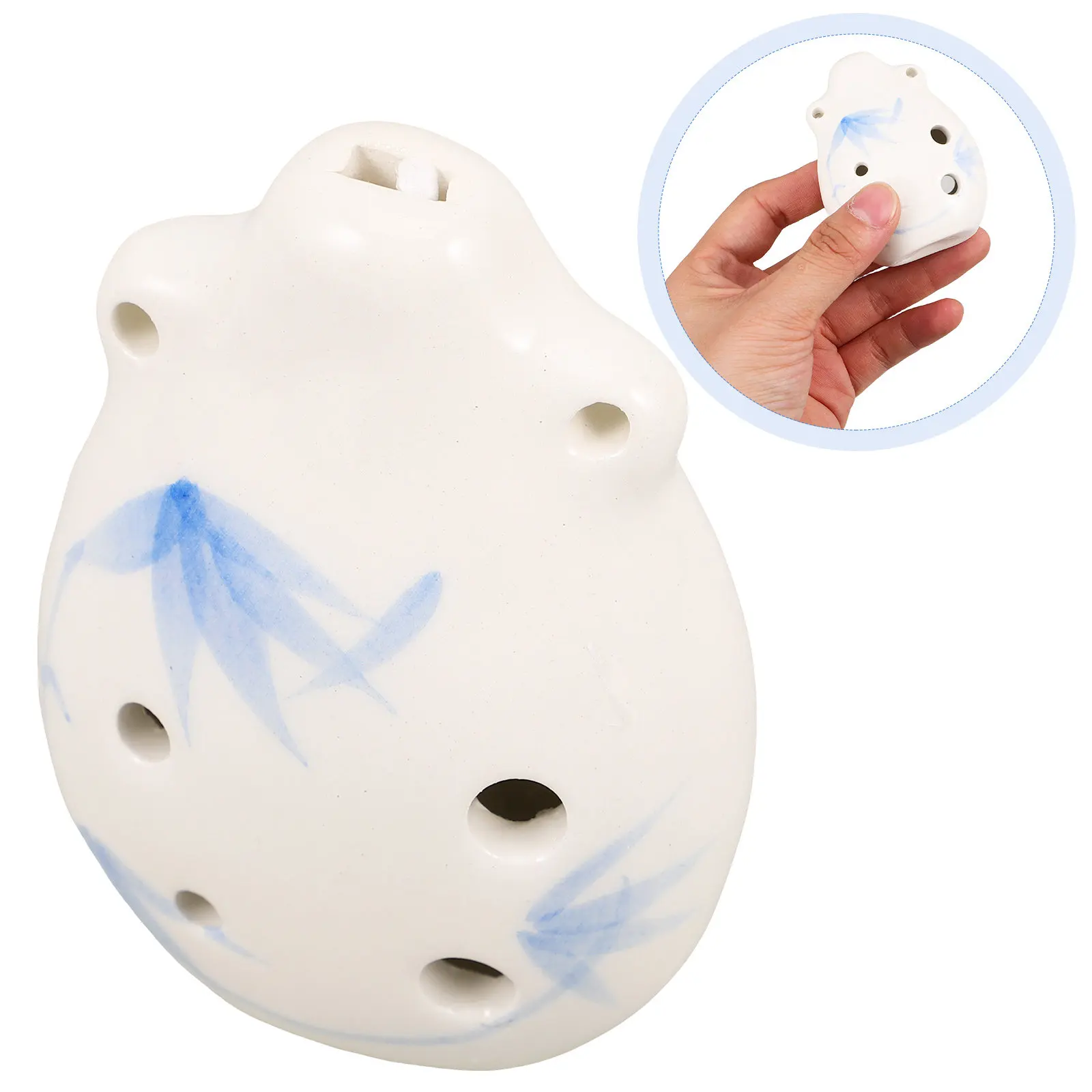 Ocarina de Cerámica de 6 Orificios para Principiantes, Pequeña, 2.7x1.9x0.9 Pulgadas, Agarre Cómodo, Instrumento Musical de Viento, Educativo para Adultos