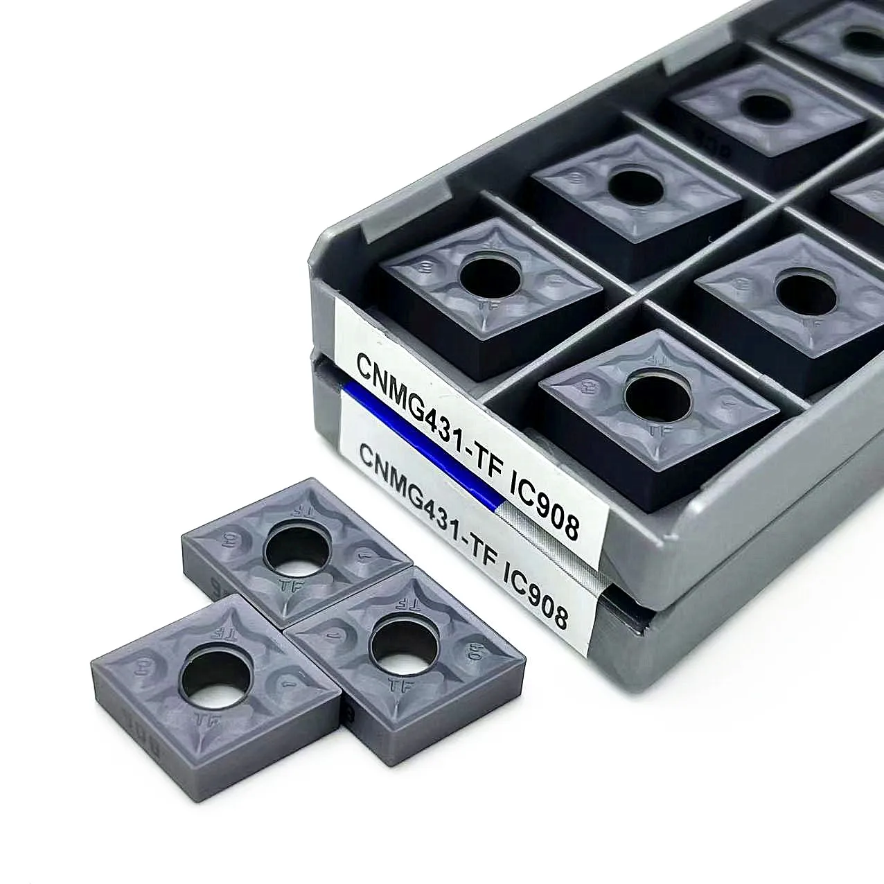 Herramientas de torneado externo CNMG120404 CNMG120408 TF IC907 IC908 inserto de carburo CNMG120404 TF IC907 IC908 insertos de herramientas de torno de Metal