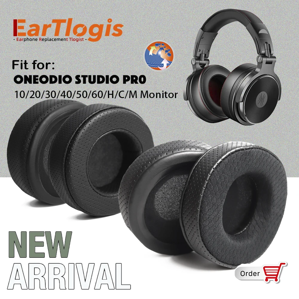 

EarTlogis Replacement Ear Pads for OneOdio Studio PR0 10/20/30/40/50/60/H/C/M Monitor Headset Earmuff Cover Cushions Earpads