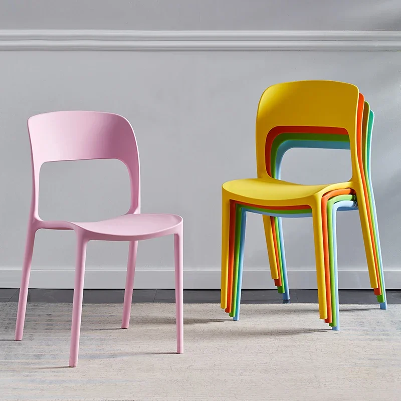

Nordic Dining Chair Household Plastic Chair Modern Horn Negotiation Desk Stool Backrest Internet Celebrity Leisure Chair