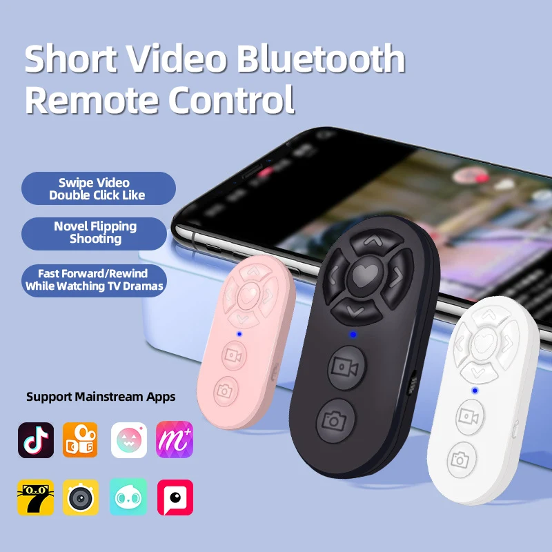 Mobile Phone Bluetooth Remoter For IPhone Xiaomi Samsung Android Phone Universal Remote Control Selfie Stick Camera Controller