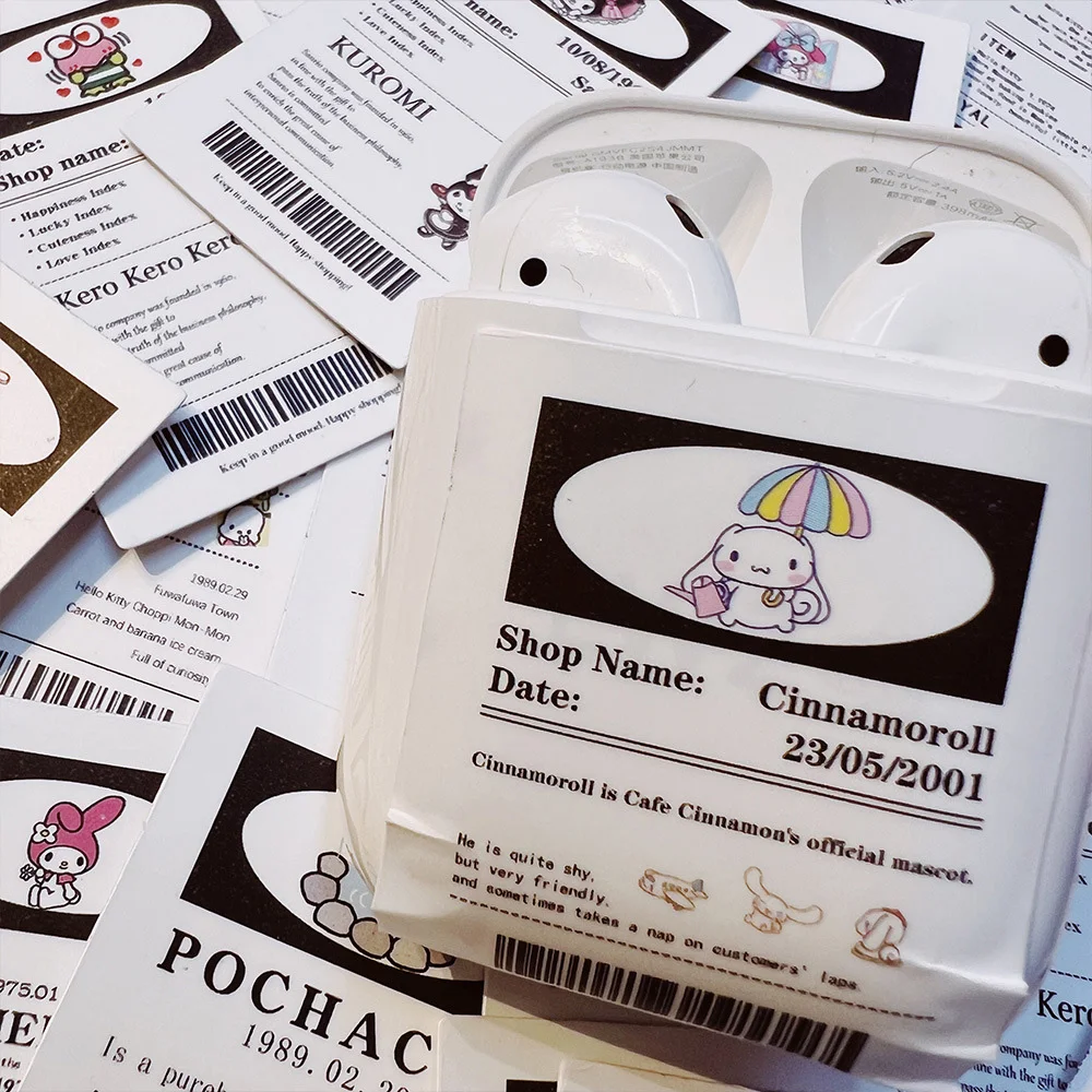 

10/30/65pcs Kawaii Sanrio Poster Stickers Aesthetic Cinnamoroll Hello Kitty Kuromi Cartoon Labels Decals Stickers for Kids Girls
