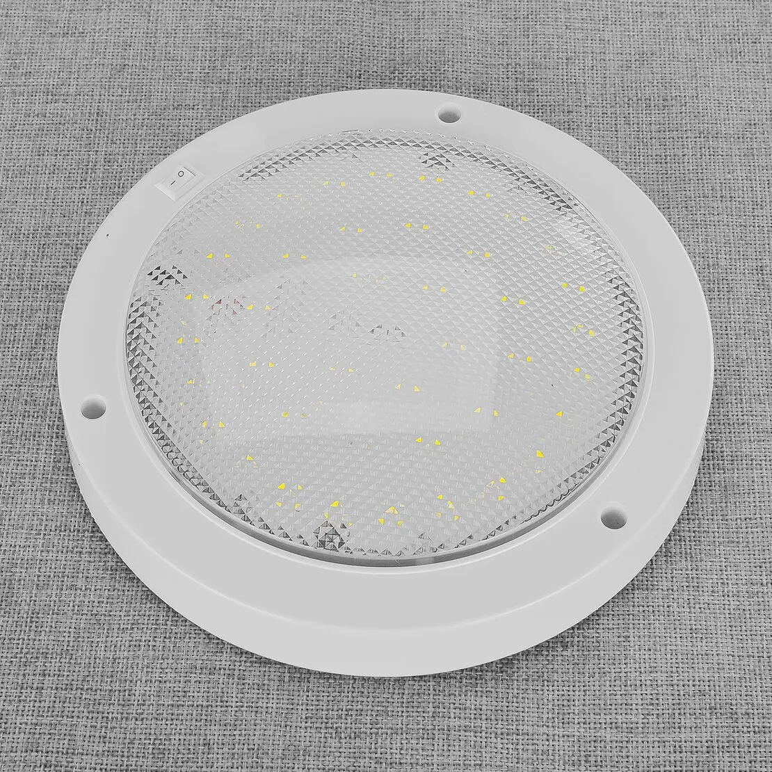 

RV Caravan Motorhome Round LED Interior Roof Ceiling Dome Light 9W Warm White 2700-3200K DC12-24V