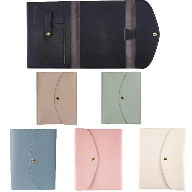 

New A5 Notebook Cover Leather, Refillable Journal Cover with Inner Pockets, Pen Loop and Card Slots, Premium Leather Organizer
