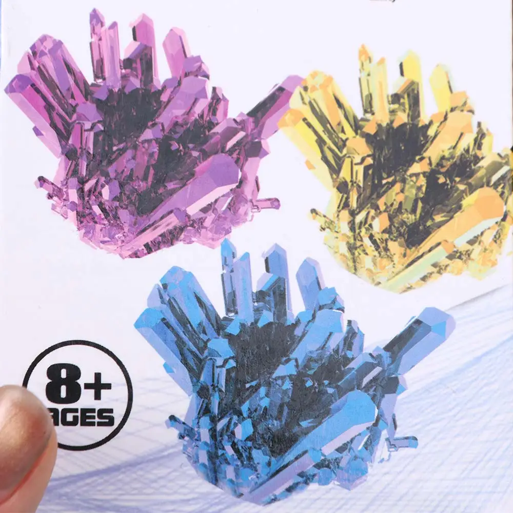 Kristallzucht-Set, Wissenschafts-Kit für Farbige Kristalle, Rührstäbchen, Wissenschaftsexperimente, DIY-Bastelset, Einfach zu Züchten