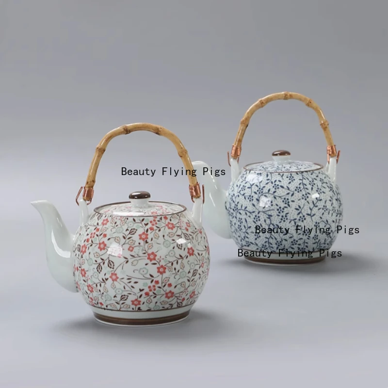 1100ml ceramic teapot Ceramic Japanese style tea pot With filter screen Tea set accessories Household tea room utensils