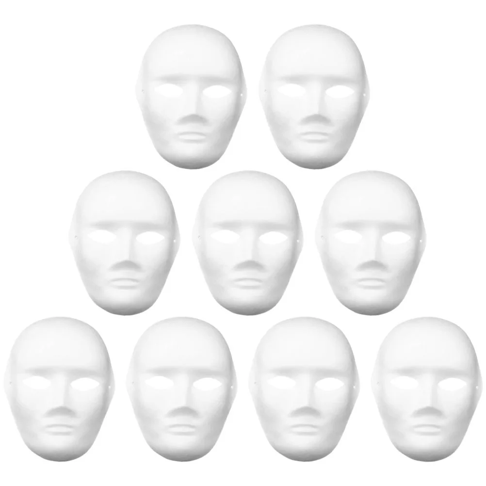 

9Pcs DIY Full Face Mask Blank Male Paper Mask for Kids Painting Drawing Cosplay Halloween Party Blank DIY Mask,