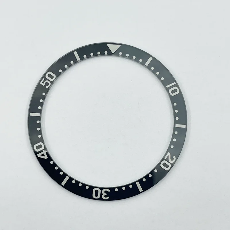 Piezas de reloj, inserto de bisel de reloj de cristal SKX007 totalmente luminoso de 38mm, adecuado para caja de reloj de buzo