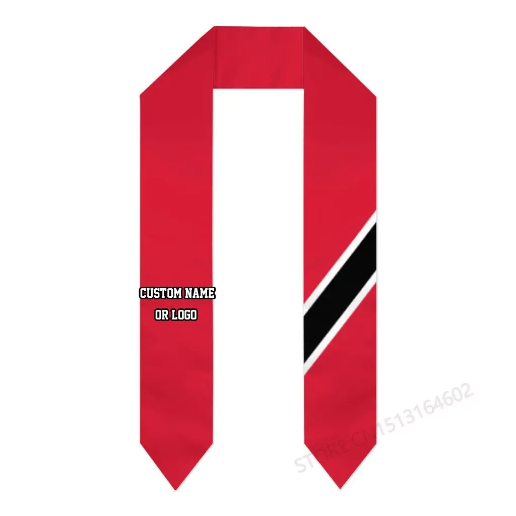 

Custom Name Or Logo Trinidad and Tobago Flag Graduation Stole Sash International Study Abroad Class of 2025 Shawl