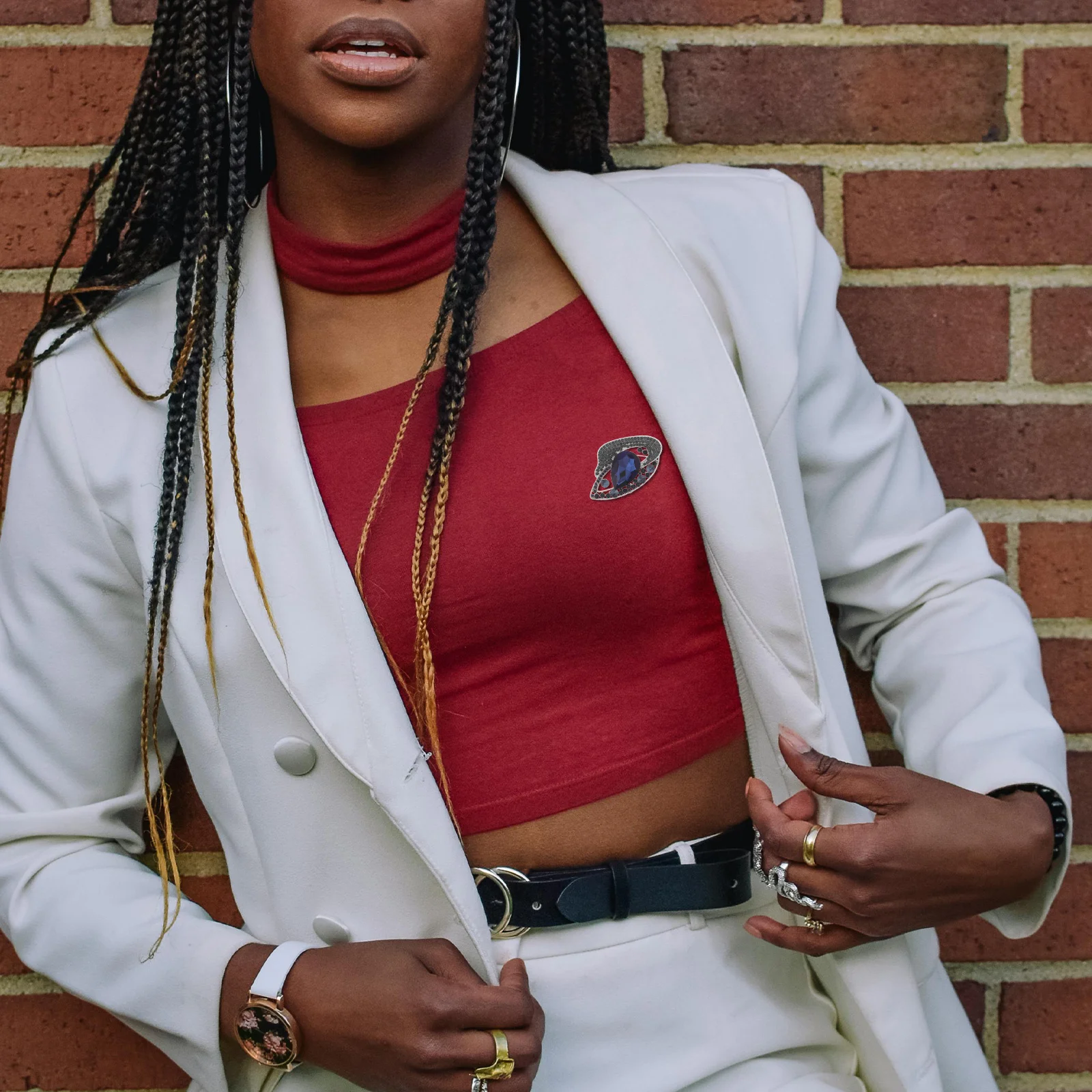 الأوروبي خمر حجر الراين بروش دبوس أنيق سبيكة كريستال التلبيب دبوس للسيدات فستان بتصميم بدلة وشاح حفل زفاف الذكرى #4