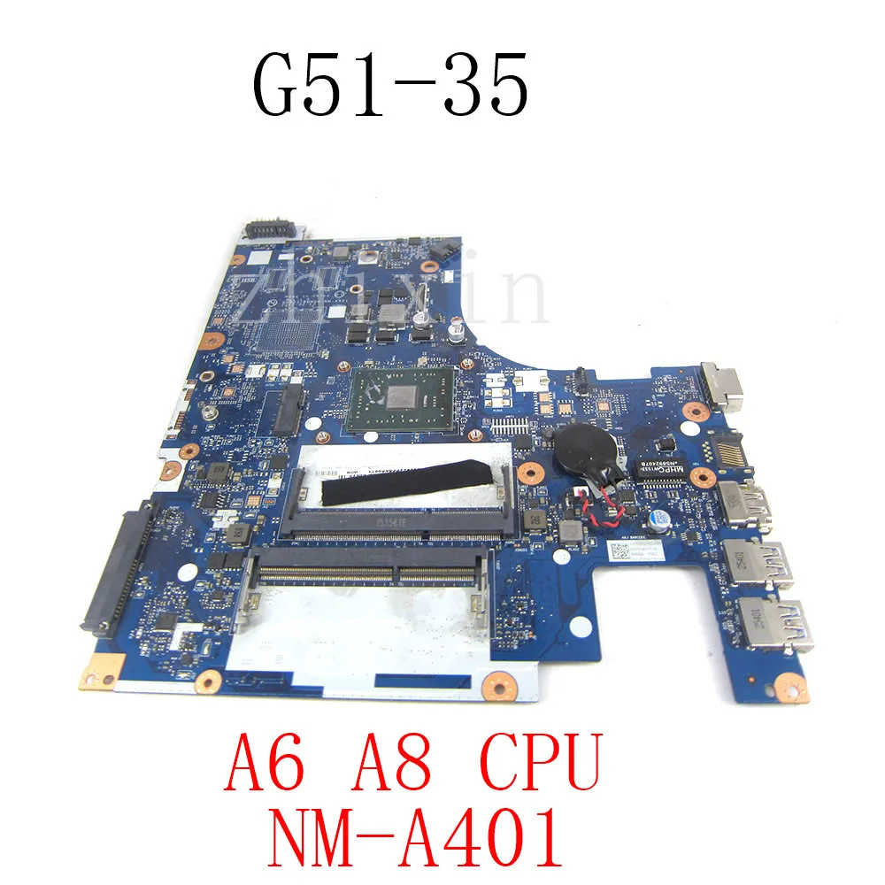 

For LENOVO Ideapad G51-35 Laptop Motherboard WIth A6-7310 A8-7410 CPU DDR3 FRU:5B20J22828 BMWQ3/BMWQ4 NM-A401 full test