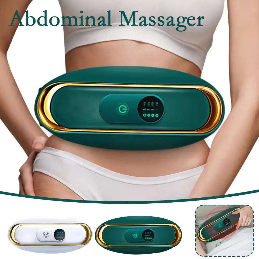 Masajeador Abdominal con calefacción para hombre, cinturón adelgazante, dispositivo de calentamiento Abdominal para Fitness, instrumento de amasamiento vibratorio, V6Q6