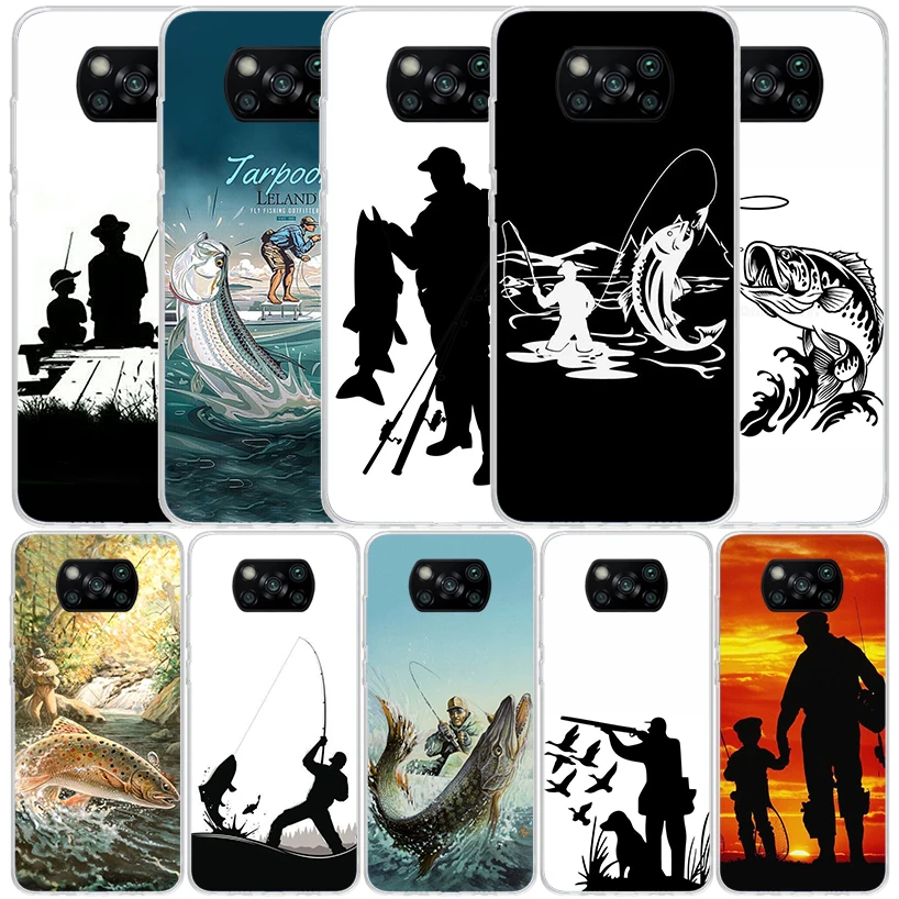 Hunting Fishing Man Silicon Call Phone Case For Xiaomi Poco X3 Nfc X5 X6 F6 F5 Pro M5S M5 X4 F4 GT M4 M3 F3 F2 F1 M2 Cover X3 Nf