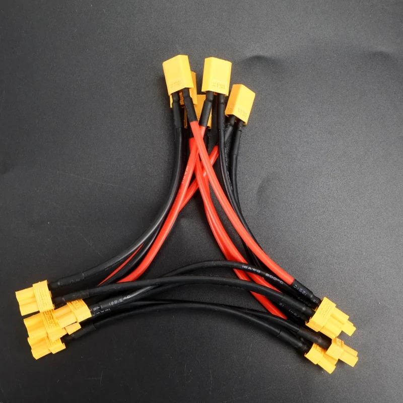 3 個 XT30 プラグコネクタオス - メス 16AWG 10CM バッテリーアダプターシリアル Y タイプ Rc ヘリコプター接続ワイヤー
