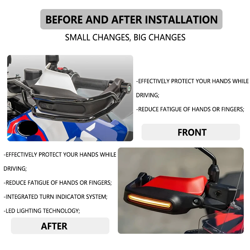 Handguards Turn Signal Handlebar Handguard with LED Lights For BMW R1300GS ADV R 1300 GS Adventure R1300 GS 2024 2025 2026