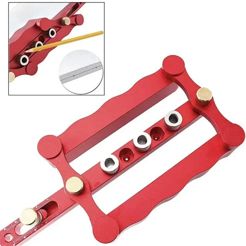 ใหม่ขนาดเล็ก 6/8/10mm Self-Centering ไม้ Doweling JIG เจาะท่องเที่ยวไม้ Dowel Puncher Locator ชุดเครื่องมือสําหรับช่างไม้