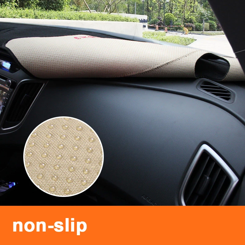 Car dashboard cover Mats Avoid light pad Instrument platform desk Carpets For Hyundai Creta Ix25 2015-2018 2019 2020 Accessories