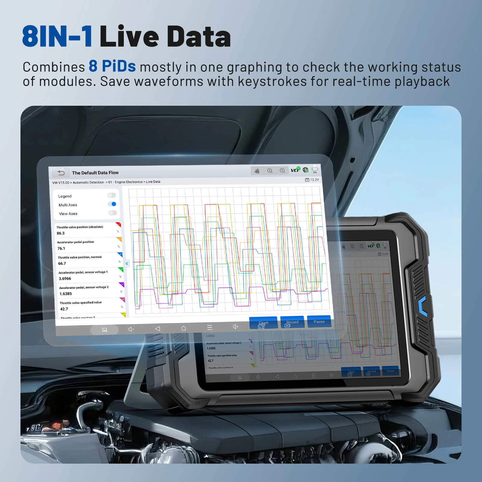 Full System Diagnostic Topology Map Scanner VDIAGTOOL VD80BT Bidirectional Scan Tool ECU Coding Key Programming Car Diagnostic