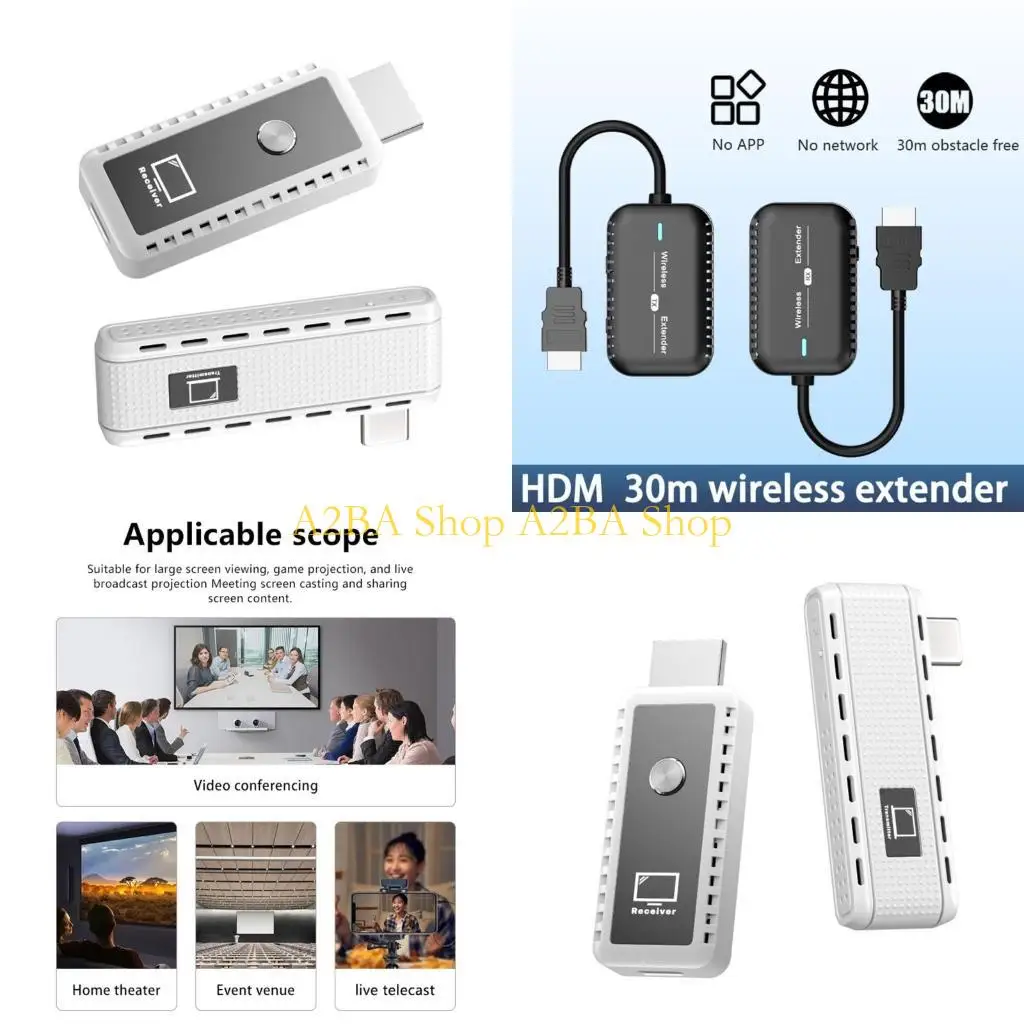 

A2BA Wireless Transmitters Receiver 4K Decoders 1080P Output for Gaming