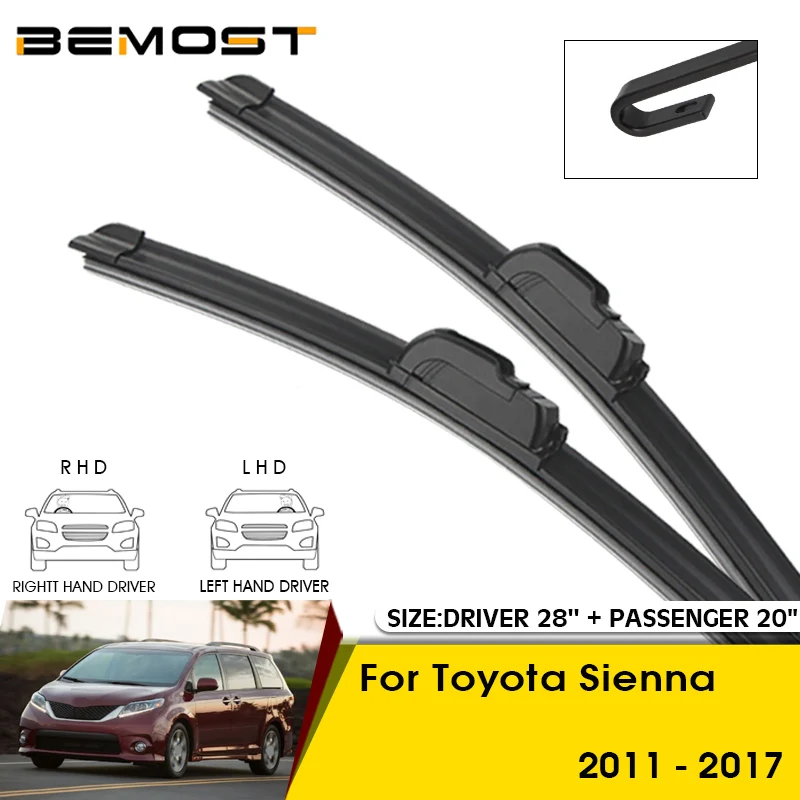 

Автомобильные щетки стеклоочистителя для Toyota Sienna 2011-2017, лобовое стекло, передние стеклоочистители, щетки 28 + 20 дюймов, автомобильные аксессуары