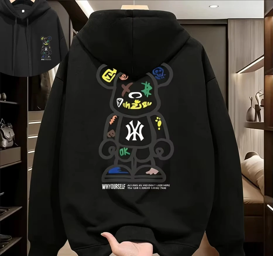 2026 Neues Design Herren-Sportshirt mit Kapuze - Frühling-Herbst Lässiges Modisches Locker Sitzendes Cooles Paar-Oberteil – Detail 6
