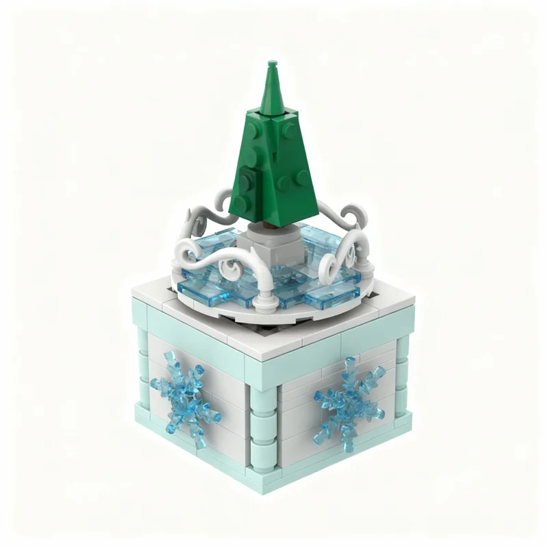 148pcs MOC Seasonal Christmas Moving Ice Rink Model Building Blocks Christmas Gift Education Birthday Art Assemble Creative Idea