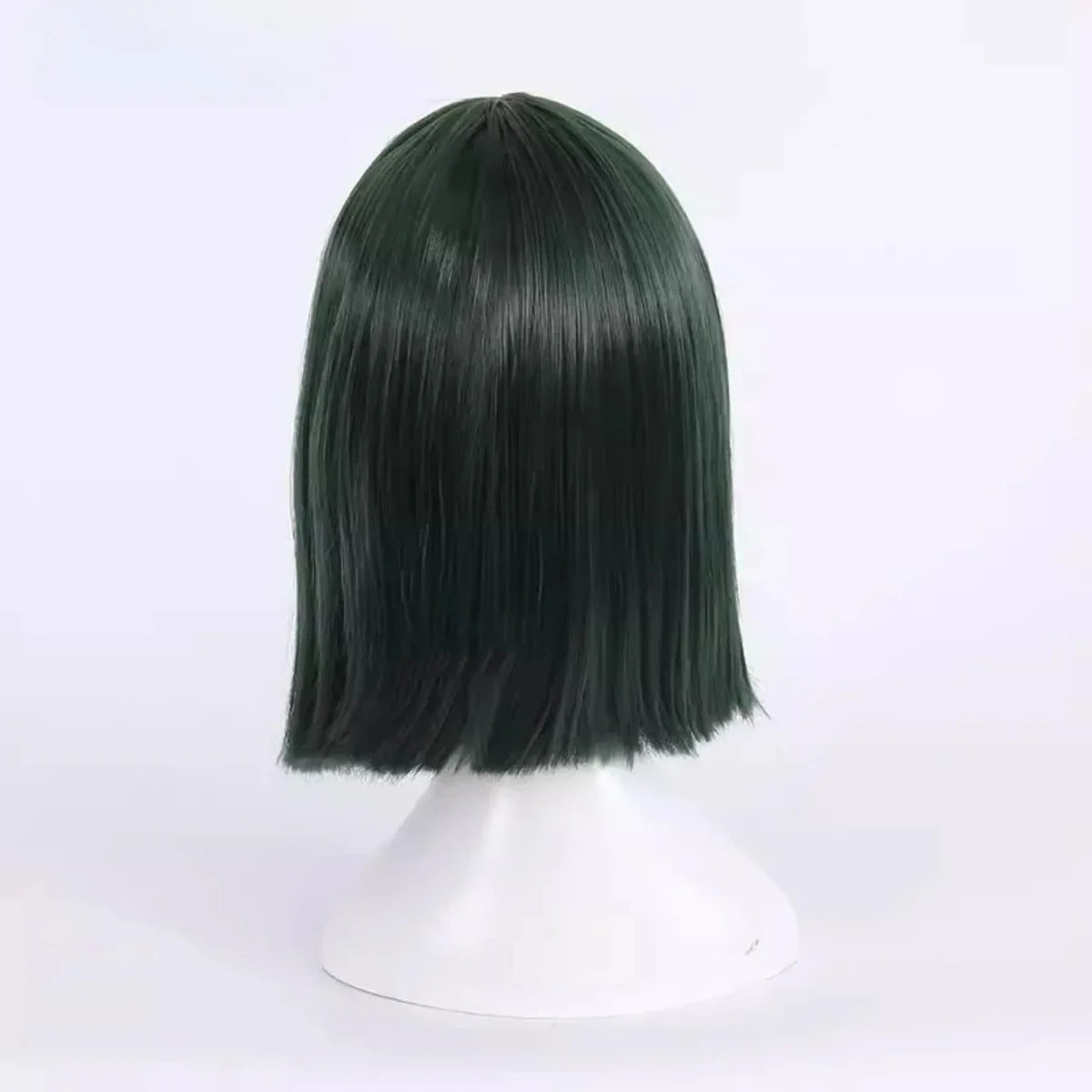 Peruka Anime Cosplay Fubuki Damska Krótkie Włosy Głęboki Zielony Bob Peruki Halloween Party Kostium Świąteczny Festiwal Syntetyczne Peruki