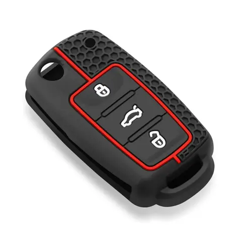 Skydda bilnyckelskal för Volkswagen Polo Passat B5 Golf 4 5 6 MK5 MK6 Eos Bora Beetle TSI nytt silikonfodral 6 best sales Golf Mk5 TDI - №1