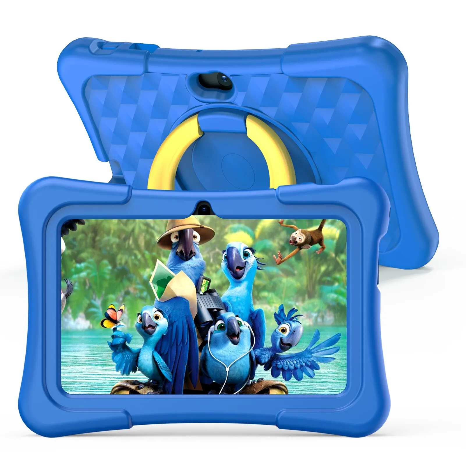 PRITOM Tablet für Kinder 7 Zoll Android 13 32 GB WiFi Bluetooth Dual-Kamera-Lernsoftware installiert mit Proof Case
