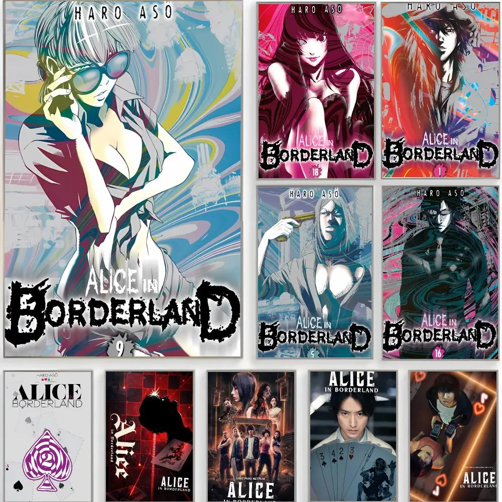 Dystopian Thrilling A-Alice In Borderland Poster Classic Wall Art  Home Decor  Peel and Stick Unframed
