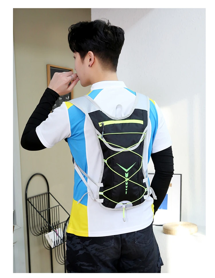 NEW Bike Radfahren Schließen Fitting Blase Rucksack Hydratation Tasche Lagerung Pack Marathon Laufen Jogging Knapsack Ultra Licht Wasserabweisendes Gewebe Triathlon Mini Rucksack – Detail 20