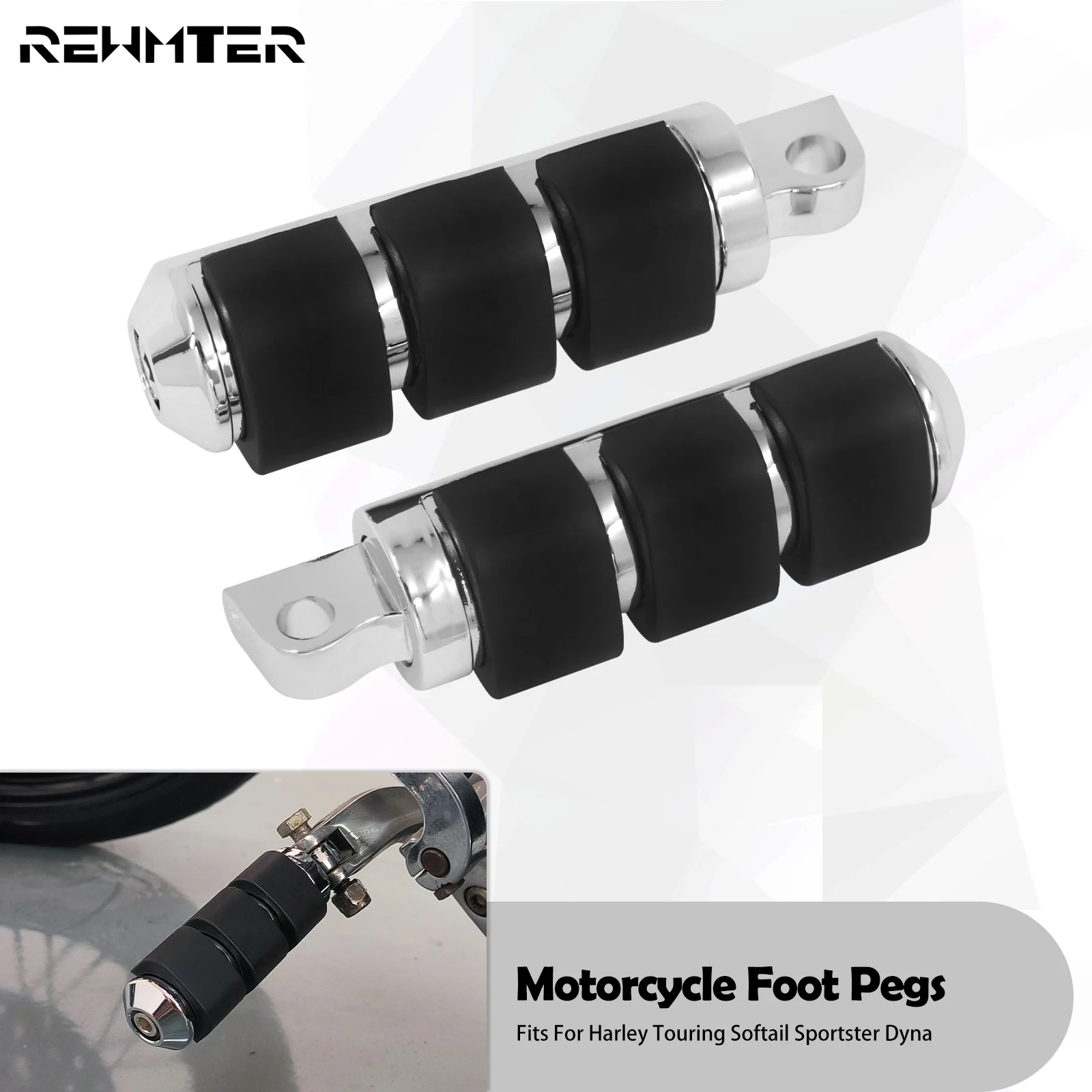 Motorcycle Foot Pegs Footrest Pedals For Harley Sportster XL 883 1200 Touring Road King Electra Street Glide Softail Breakout FL