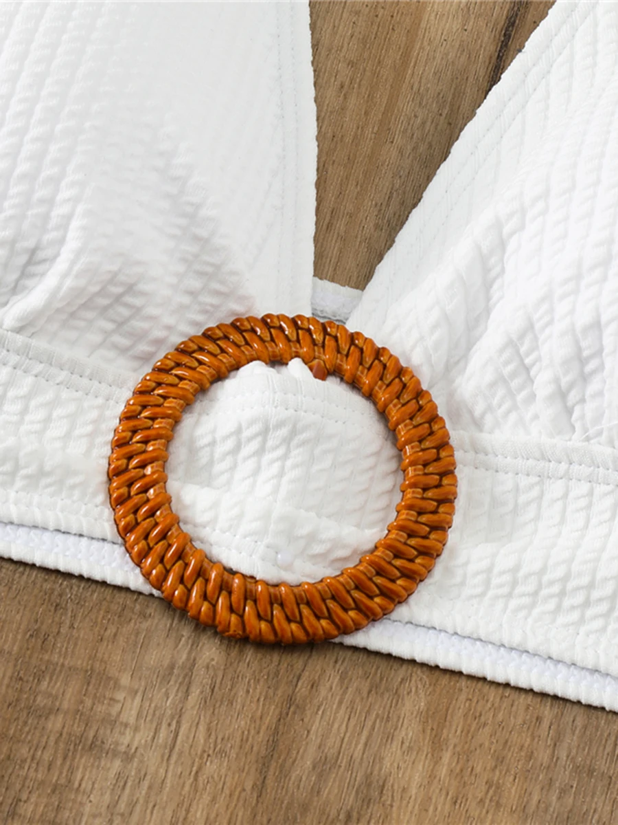 2025 Halter String เอวสูง 2 ชิ้นชุดว่ายน้ําบิกินี่ผู้หญิงชุดว่ายน้ําเซ็กซี่หญิง Bather ชุดว่ายน้ําว่ายน้ําชุดว่ายน้ํา Beachwear