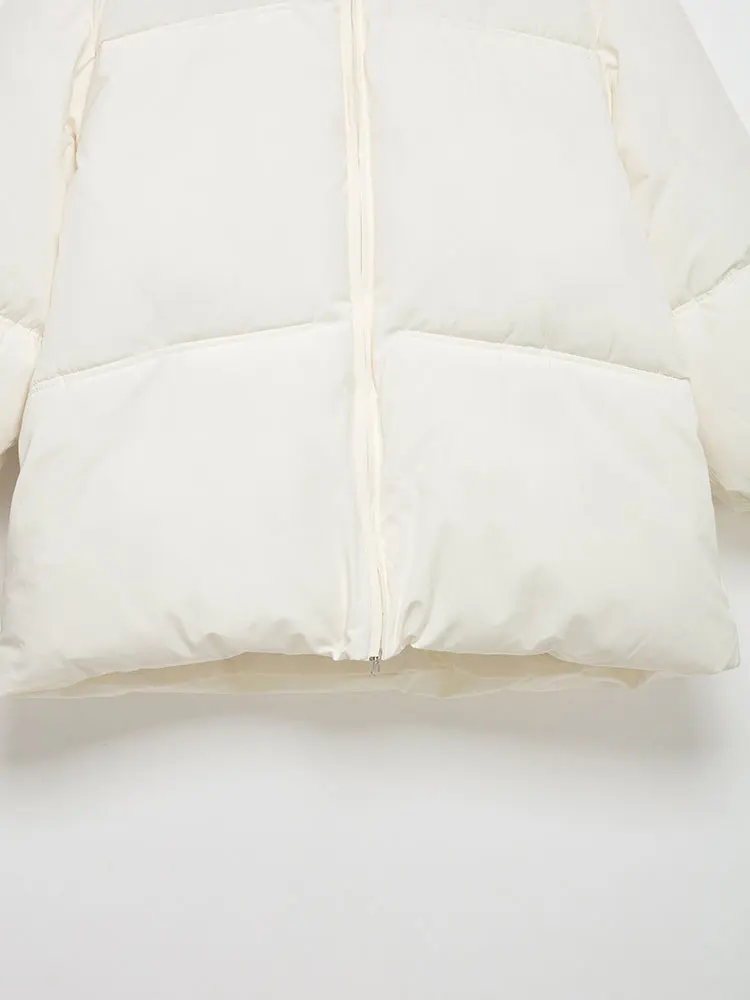 TFAFXY Women Winter Jacket Thicken Cotton Oversize Coats Elegant Long Sleeve Zipper Parkas Jackets Casual Fluffy New Outwear