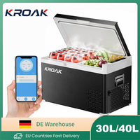 KROAK 30L 40L Portable Refrigerator 12V 24V DC Car Freezer with APP Control 110-220V Dual Zone Cool Box Compressor for Camping