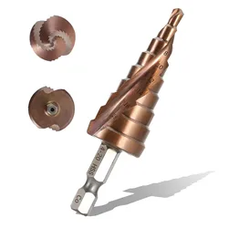 M35 (4-12mm 4-20mm 4-32mm ) HSS-Co Step Straight Groove Drill Bit Set Titanium Coated Wood Metal Hole Cutter Core Drill Bit Set