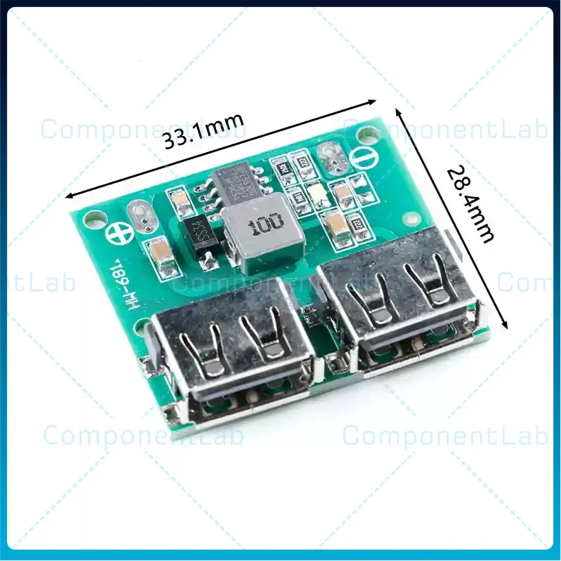 10-50pcs Dual USB Output 9V/12V/24V to 5V 3A DC-DC Car Charger Step-Down Regulated Charging Module