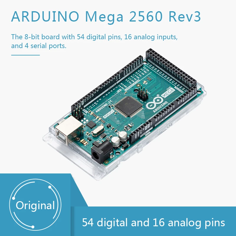 Italy Original Arduino Mega 2560 Rev3 Development Board Italian A000067 English Single Chip Microcomputer