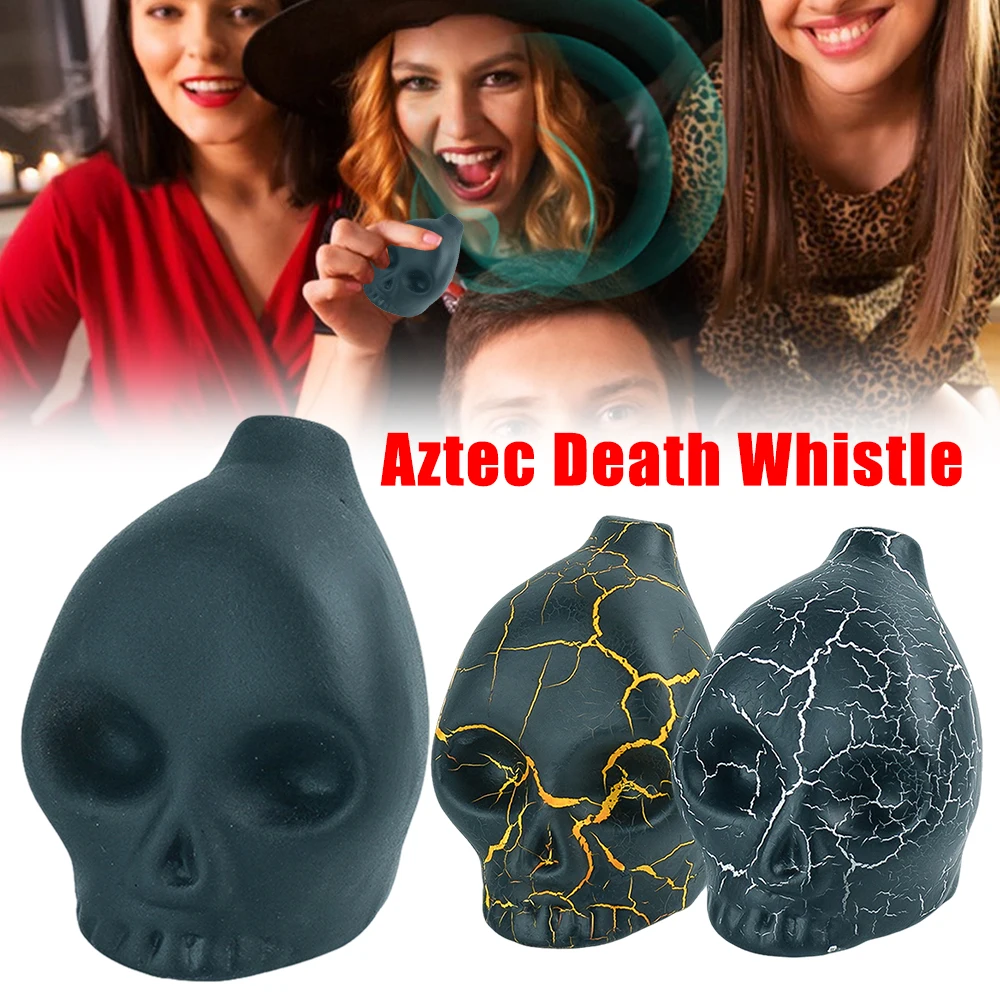 ﻿  Authentic Aztec Whistle Loud Screaming Aztec War Whistle Up to 125+ dB Blood Creepy Death Whistle for Halloween Prank Props