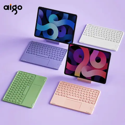 Aigo T100 Bluetooth Drahtlose Tastatur Aufladen Mit Touchpad Für Laptop Externe Ipad Phablet Universelle Tragbare Tablet Tastatur