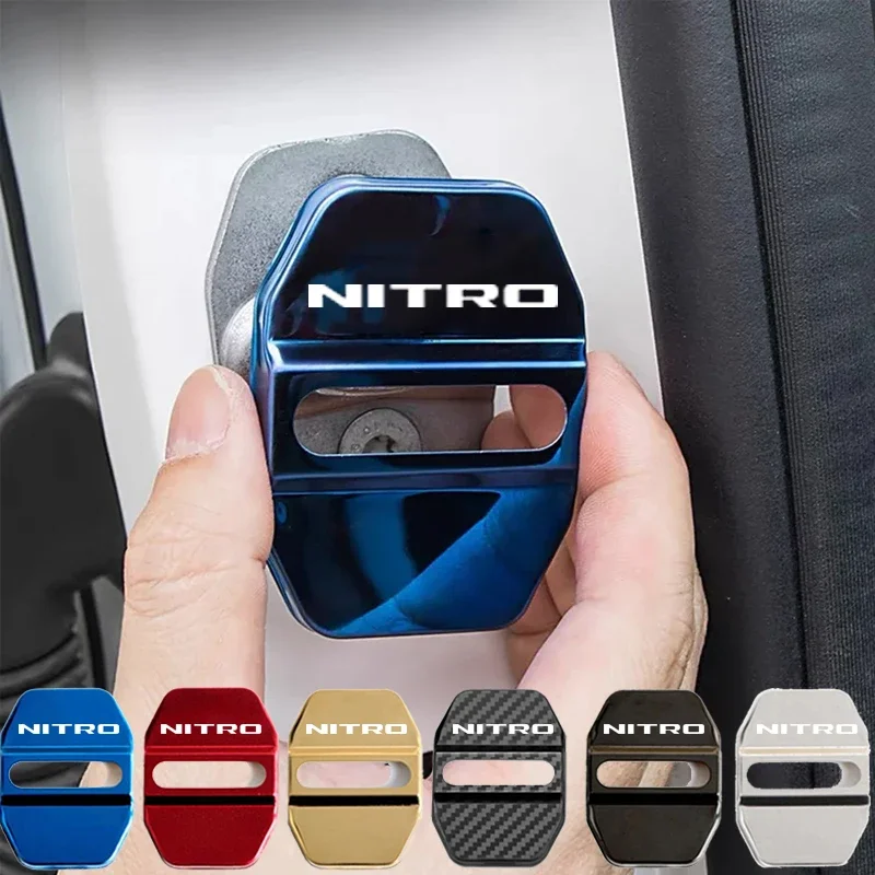 Стайлинг автомобиля из нержавеющей стали, наклейки на крышку дверного замка для Dodge NITRO, логотип дверной ограничитель, защитная Пряжка, наклейки от ржавчины