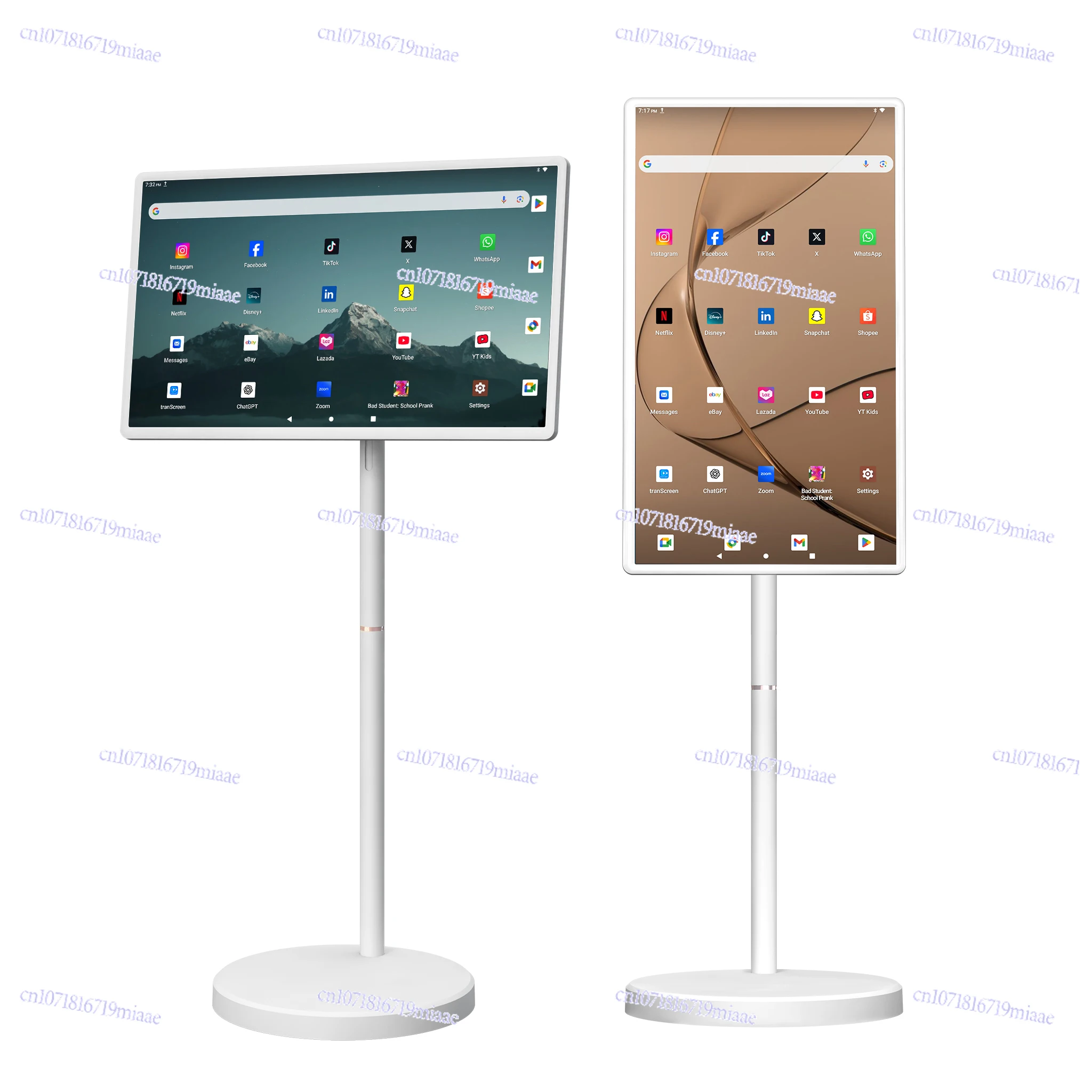

32-Inch Smart Portable Android TV Monitor for Home/Living Room Android 15 Tablet Built-in Battery Touch Screen Monitor