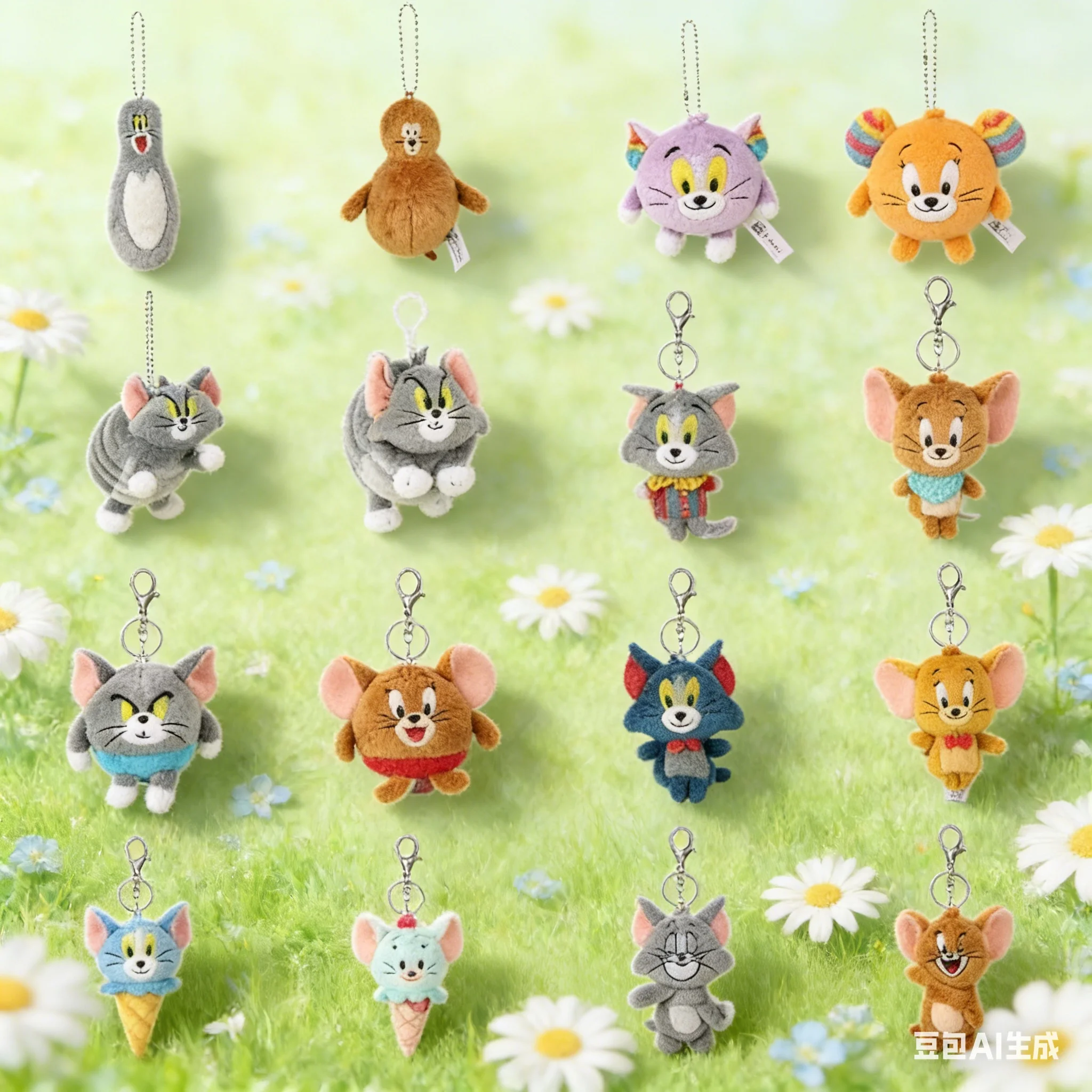 

Hot Sell Hugkis Tom And Jerry Plush Toy Cute Tom Cat Wholesale Funny Keychain Animal Bag Cartoon And Animation Pendant Doll Gift