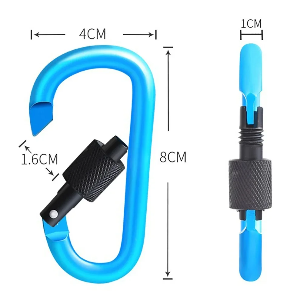 10 adet Dağcılık Mağaracılık Kaya Tırmanışı Karabina D-halka Güvenlik Karabina Seyahat Açık Survival Alüminyum Alaşımlı Kanca Toka