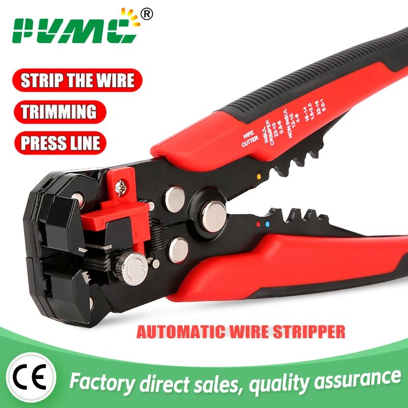 XIONGISOLAR Crimper Cable Cutter Adjustable Automatic Wire Stripper Multifunctional Stripping Crimping Pliers Terminal Hand Tool