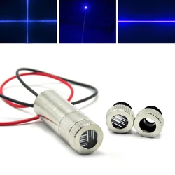 450nm 5mW Adjustable Focus Dot Line Cross Blue Laser Module Bright Light LED Locator