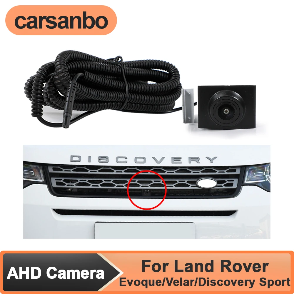 Carsanbo AHD 1080P Car Front View Camera for Land Rover Evoque/Velar/Discovery Sport Night Vision Fisheye 150° Lens Waterproof