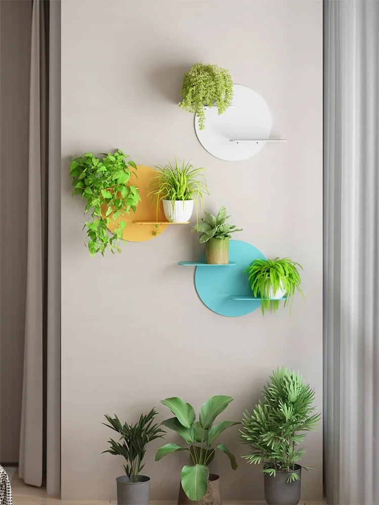 Wall Hanging Rack Room Background Decoration Storage Plant Potted