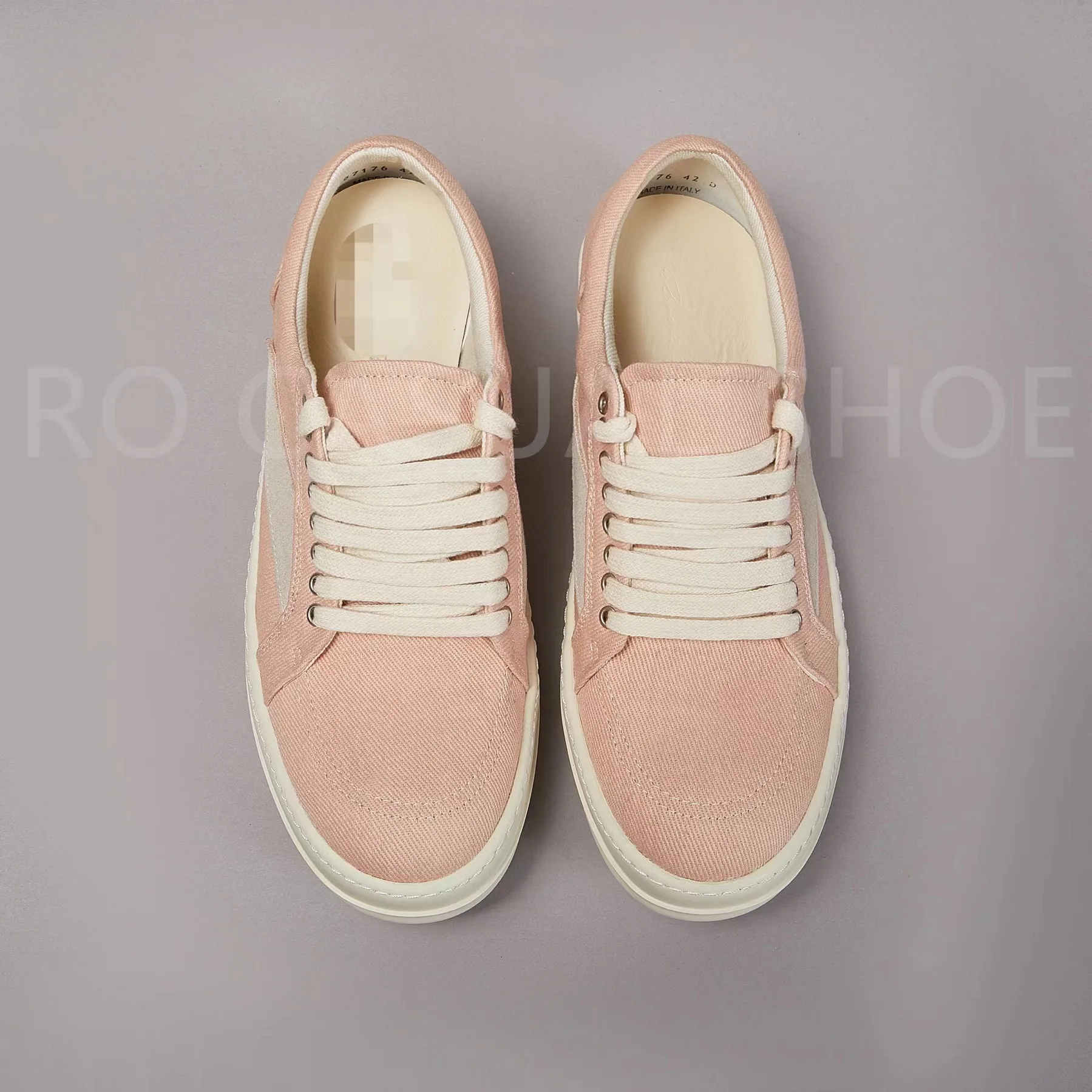 HOTSAL Outdoor Luxe Roze Canvas Lage Top Kwaliteit Heren Schoenen Party Dames Sneaker Fashion Casual Owens Design laarzen en schoenen